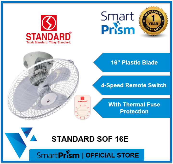 Standard Orbit Fan SOF 16E 16 Inches Plastic Blade with Remote Switch