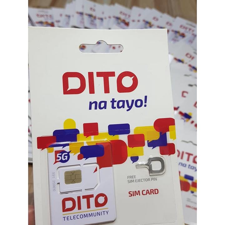 DITO Simcard Prepaid (5G LTE TRICUT SIM CARD) with 3GB valid for