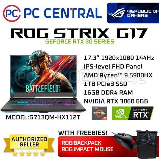 ASUS ROG STRIX G17 (G713QM-HX112T) Gaming Laptop 17\