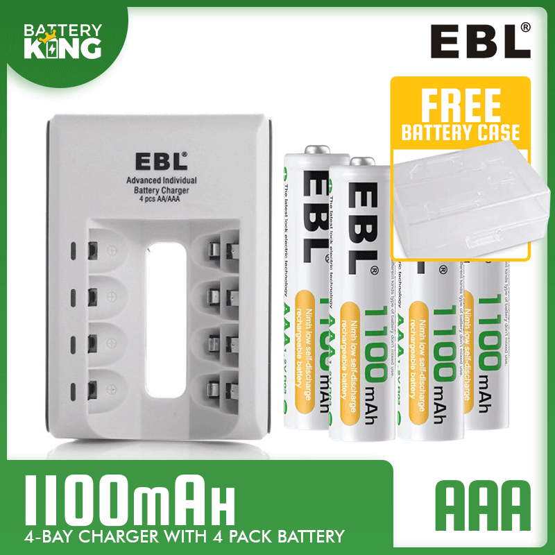 EBL AAA Rechargeable Ni-MH Batteries 1100mAh