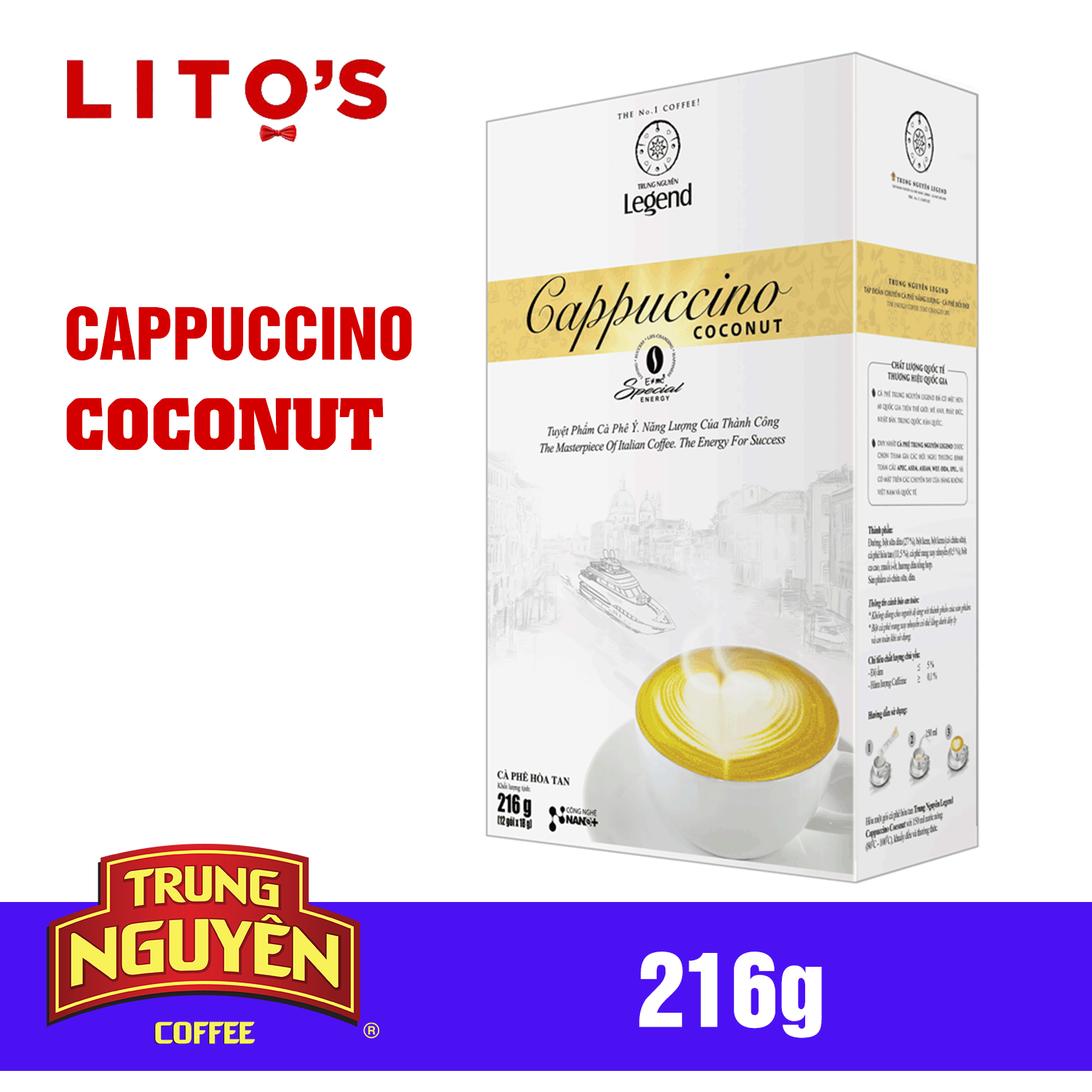 Trung Nguyen Instant Coffee Cappuccino Coconut, Vietnam Coffee Lazada PH
