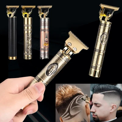 Men's Oil Head Electric Hair Clippers Engraving Marks Hair Clipper Electric Clippers Rechargeable Retro Household