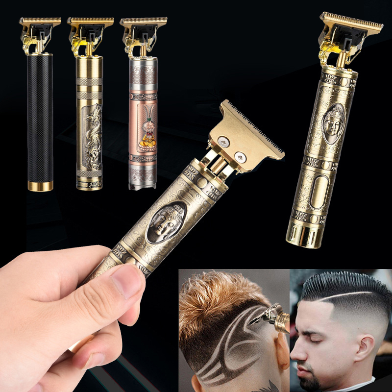 Fzbm Mens Oil Head Electric Hair Clippers Engraving Marks Kéo cắt tóc Electric Clippers Rechargeable Retro Household cao cấp