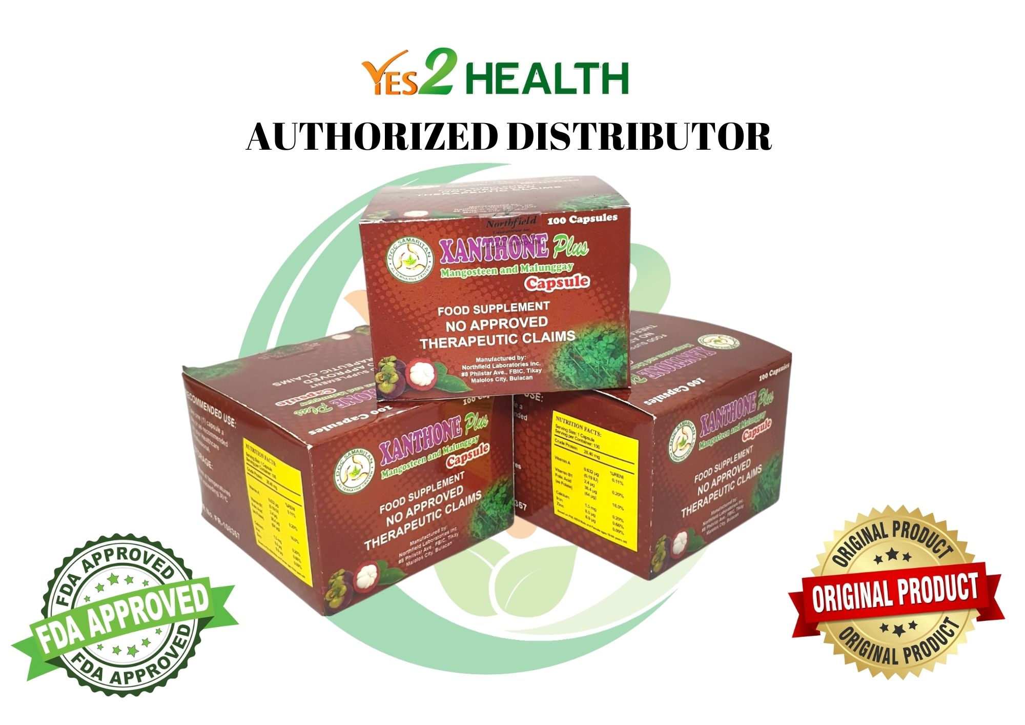 Xanthone Plus Herbal Capsule 1 Box (100 Capsules) 500mg garcinia