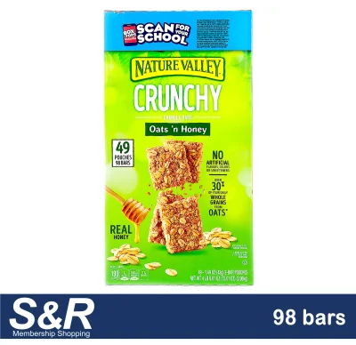 Nature Valley Crunchy Granola Bars Oat's n Honey 98 bars