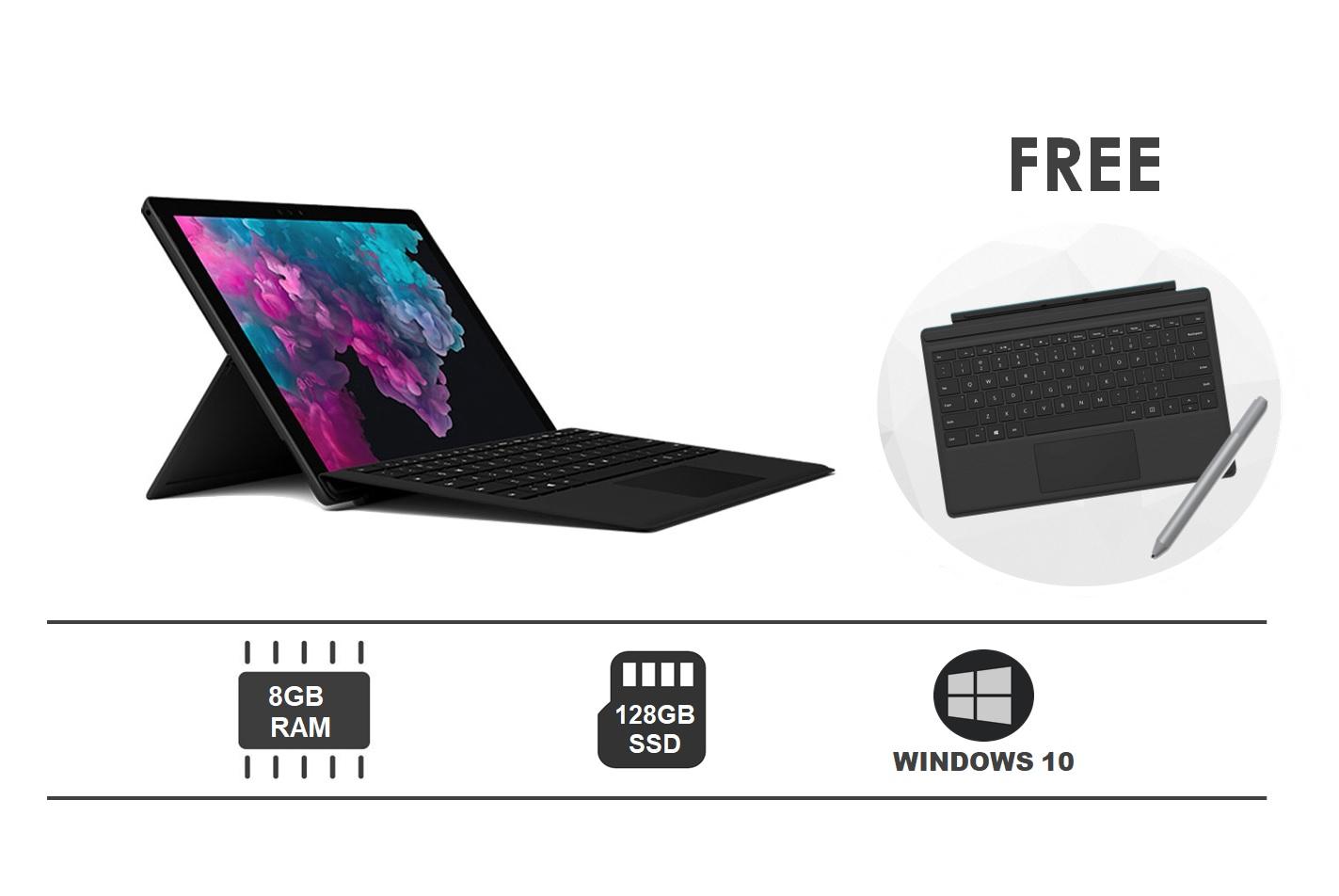 Microsoft Surface Pro 6 (i5, 128GB, 8GB) with Type Cover and Pen