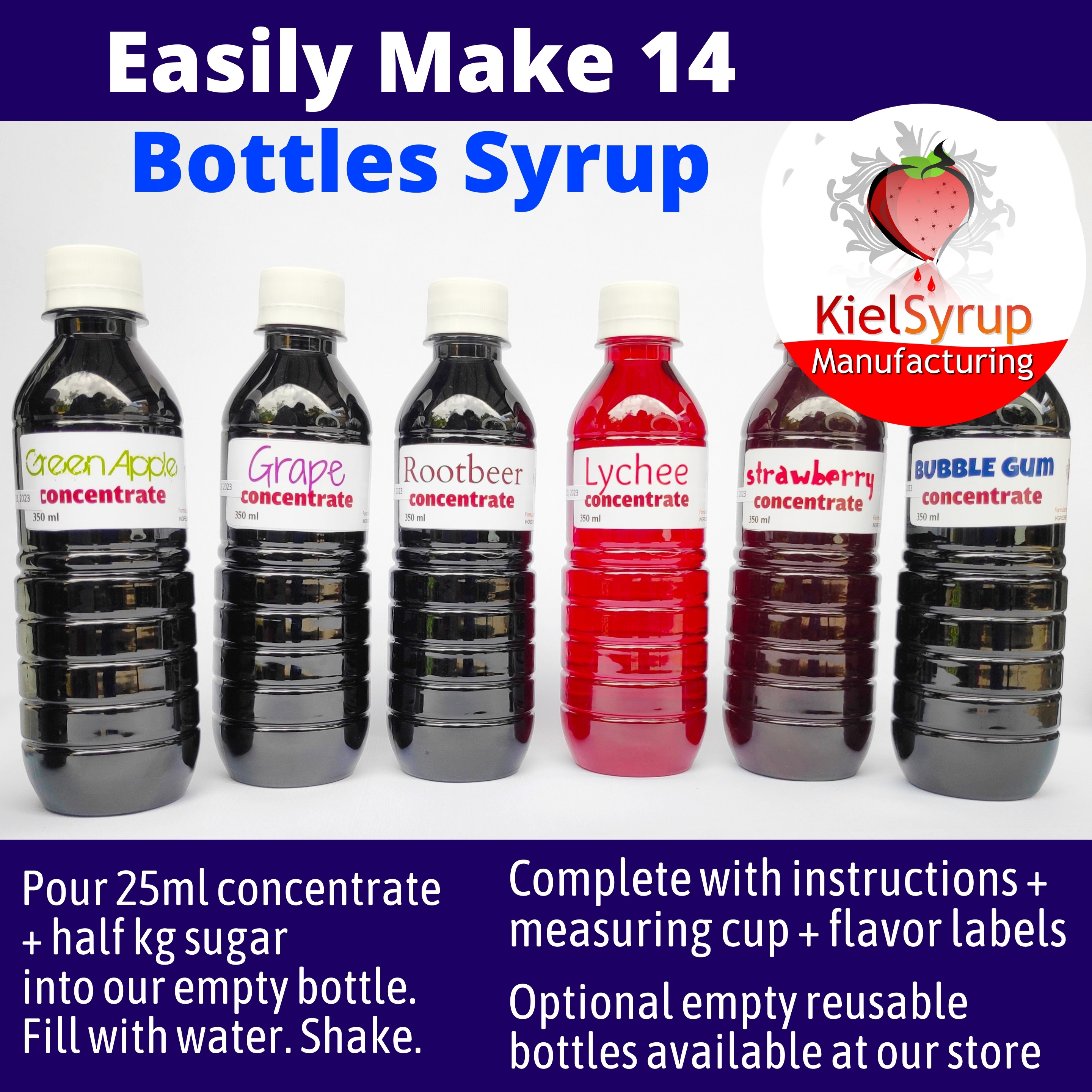 Kiel's Flavor Concentrate for Shaved Ice Syrup (1 bottle 350ml) Good