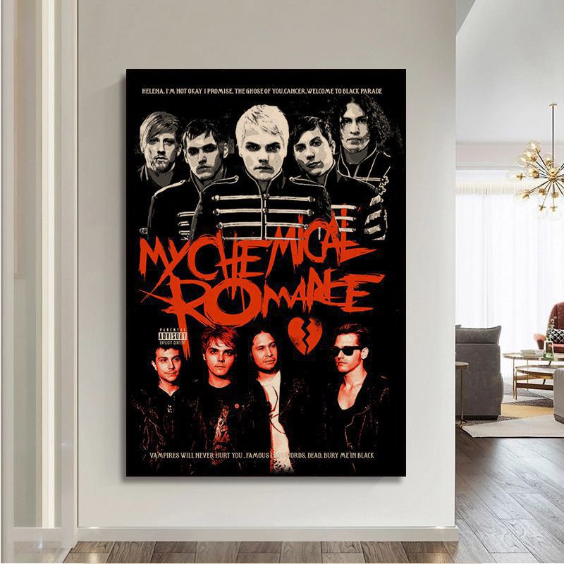 GH951 My Chemical Romance Band Classic Movie Posters | Aesthetic Art Wall Painting Indoor large size high-quality waterproof canvas Painting | RoomDecor Home Bar Cafe