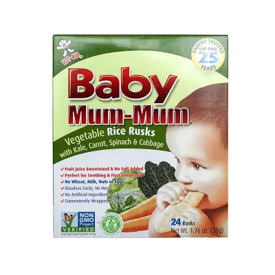 Hot-Kid Baby MUM-MUM Vegetable Rice Rusks 50g {Taiwan}