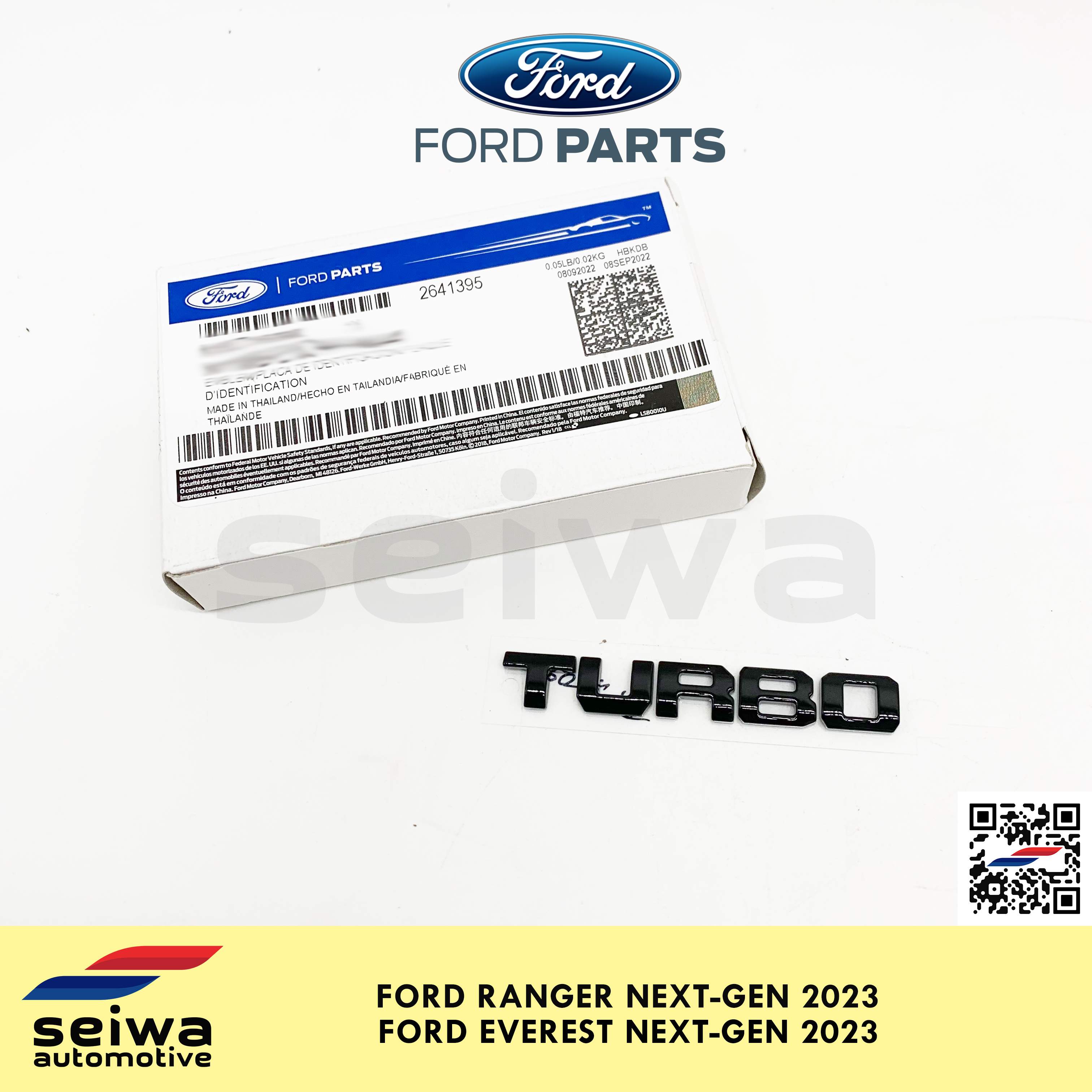 [NEXTGEN 2023] Ford Ranger Fender Emblem (Side Vent "TURBO") [NEXT
