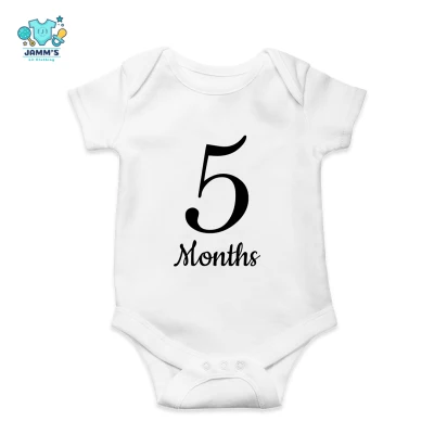 Baby Onesies Five Months Old Milestone - 5 Months