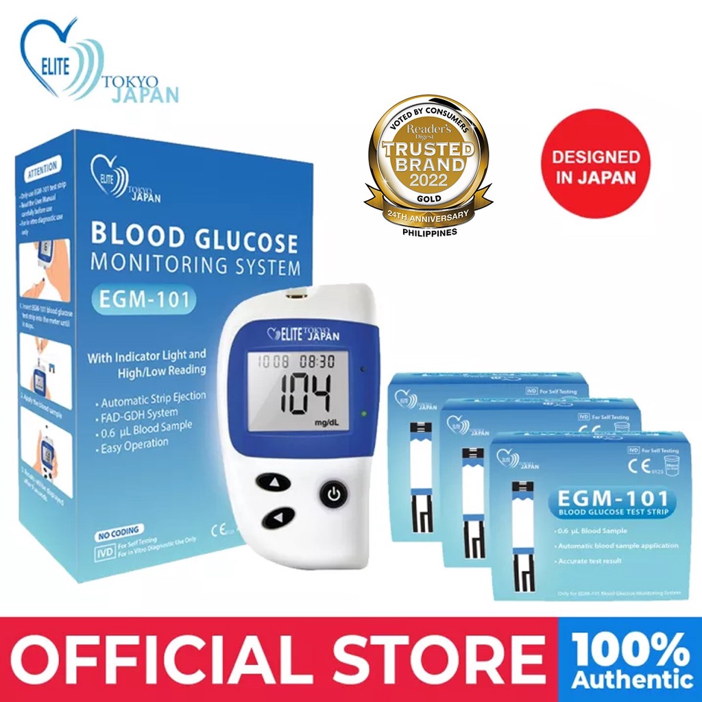 Indoplas Elite Test Strips - 150 pcs (3 boxes) with Glucometer System ...