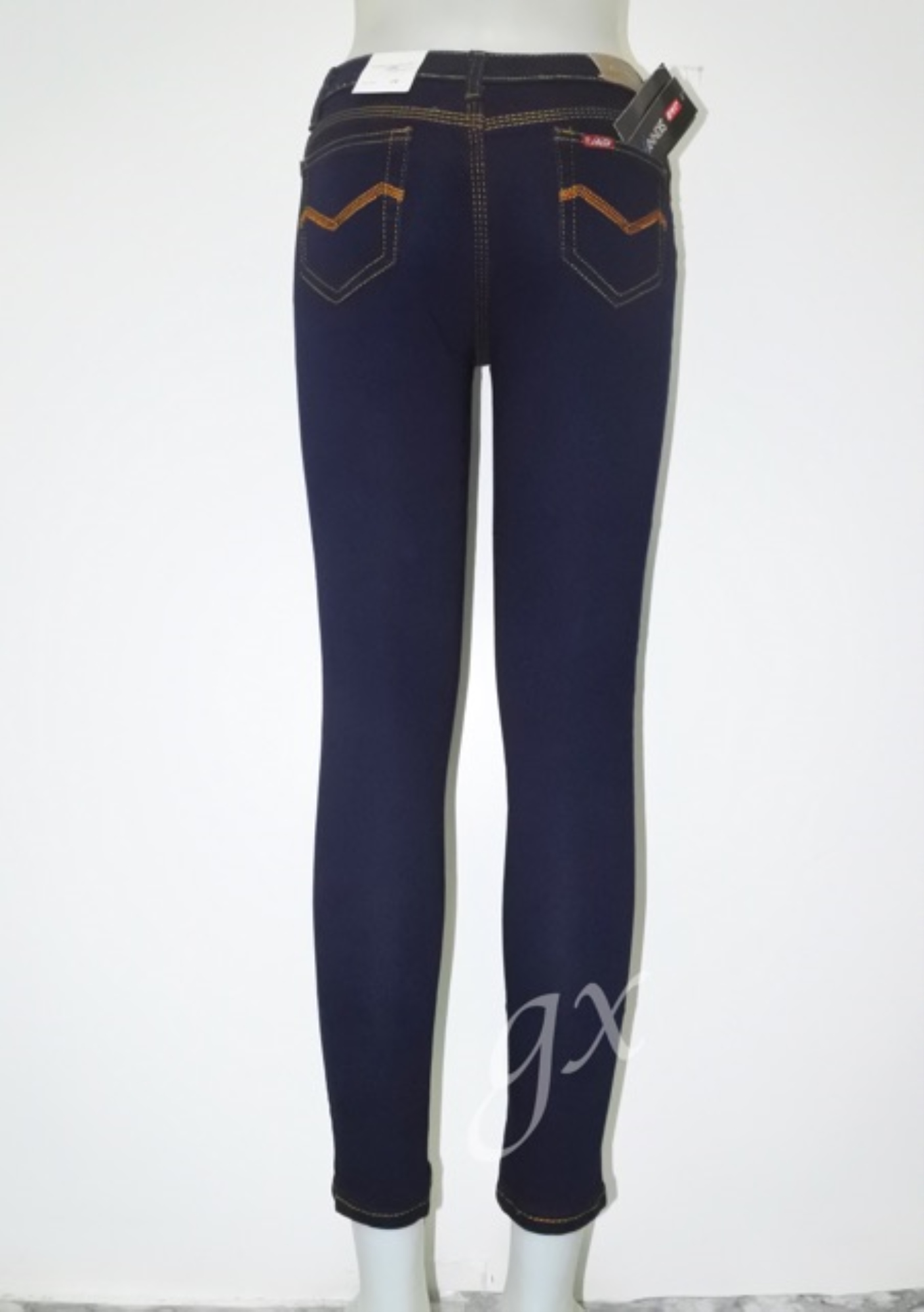 Navy blue skinny jeans with gold lining lowwaist Lazada PH