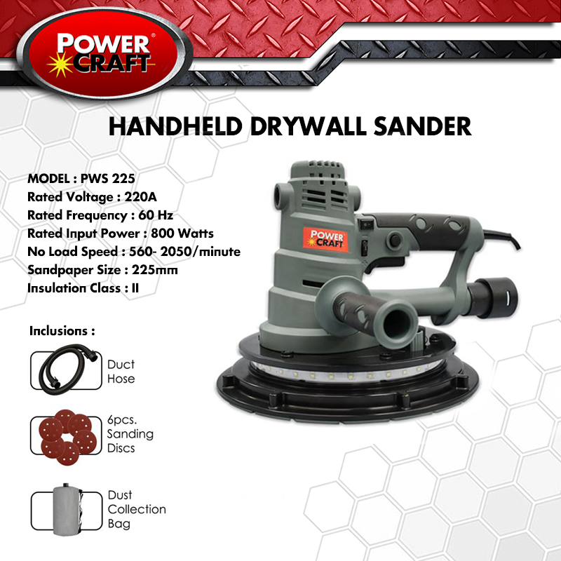 Drywall Sander Handheld Powercraft (PWS 225) Lazada PH