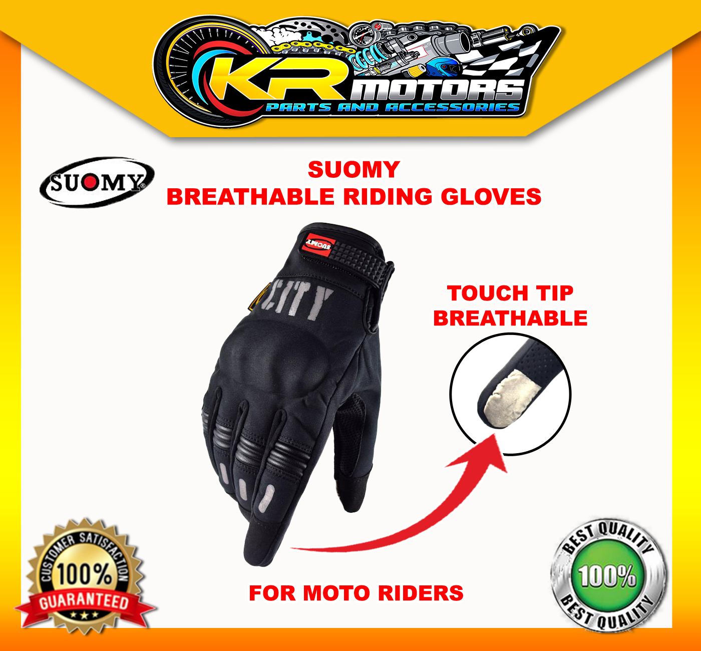 SUOMY Breathable Moto Riding Gloves - Touch Tip (Original) | Lazada PH