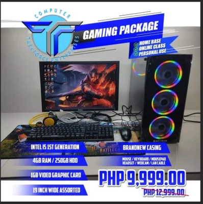 Intel Core i5 Desktop Package 4GB RAM, 250GB HDD, 1GB Video Graphic Card, True Rated Power Supply Keytech T850 4xRGB 120mm LED Fans 19" LCD Monitor Computer TaskForce Enterprises