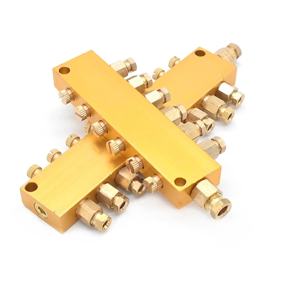 Machineing Divider Adjustable Brass Lube Piston Separator Divider Valve Lubrication System ...