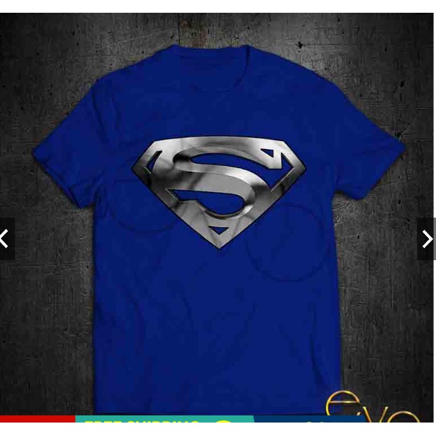 T-shirt Homme Superman Logo - Marque CID - Couleur Bleu - Taille L - Sérigraphie Officielle - Lavage 30°C