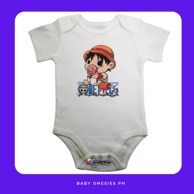 Luffy Onepiece Anime Baby Onesie 0-12 months Cotton Infant Bodysuit