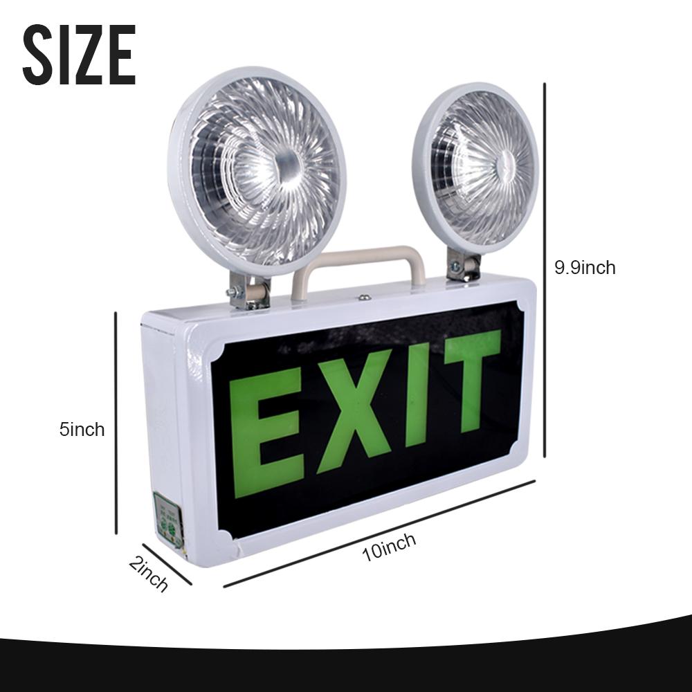HOME 8 ESSENTIALS Automatic LED Emergency Lights Green Exit Sign