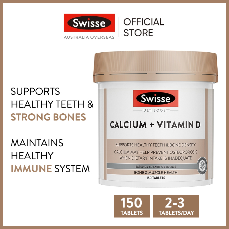 Viên Uống Bổ Sung Canxi và Vitamin D Swisse Ultiboost Calcium + Vitamin D