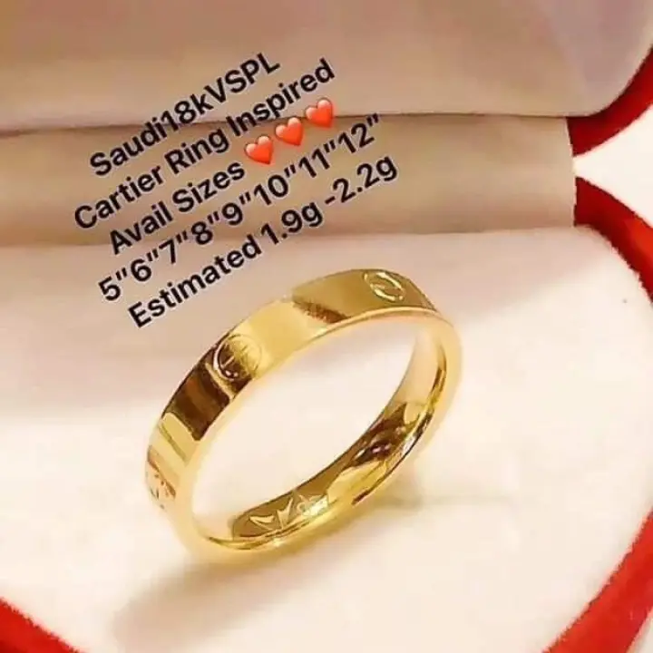 Cartier inspired ring 18k Saudi Gold 