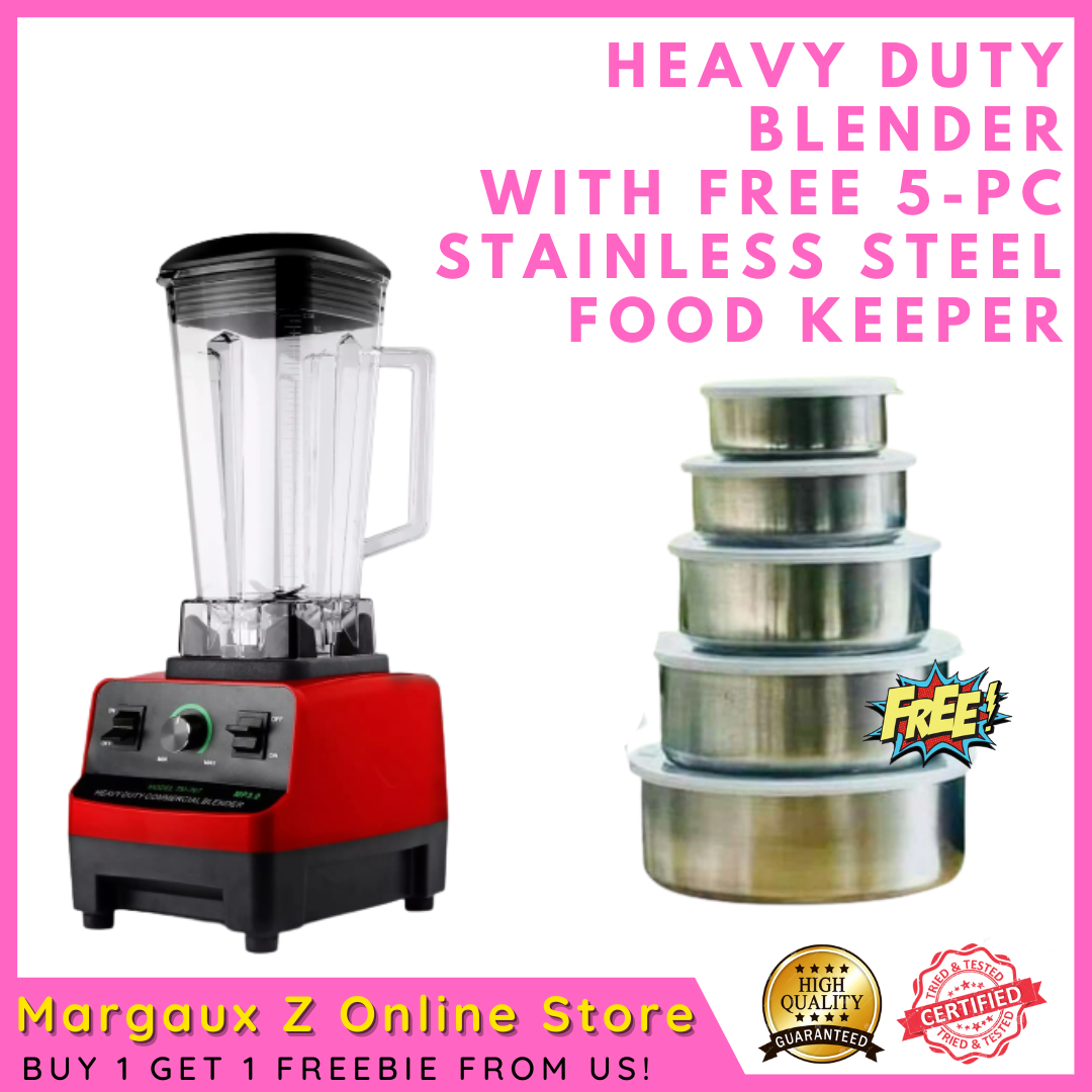 MARGAUX OS Heavy Duty Blender with FREE 5pcs Stainless Food Keeper. High Quality Blender