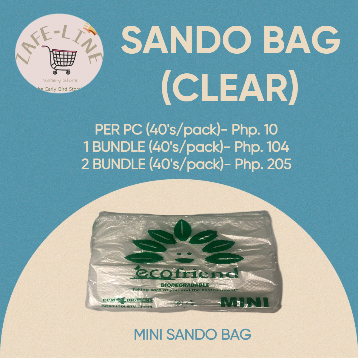 Eco friendly Plastic Sando Bag Clear (Mini/Tiny/Medium/Large) Lazada PH