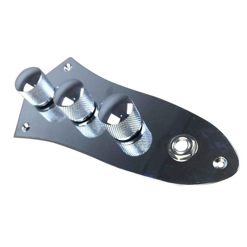 1 Piece 3 Bands Active Passive Preamp Jazz Bass Control Plate Assembly