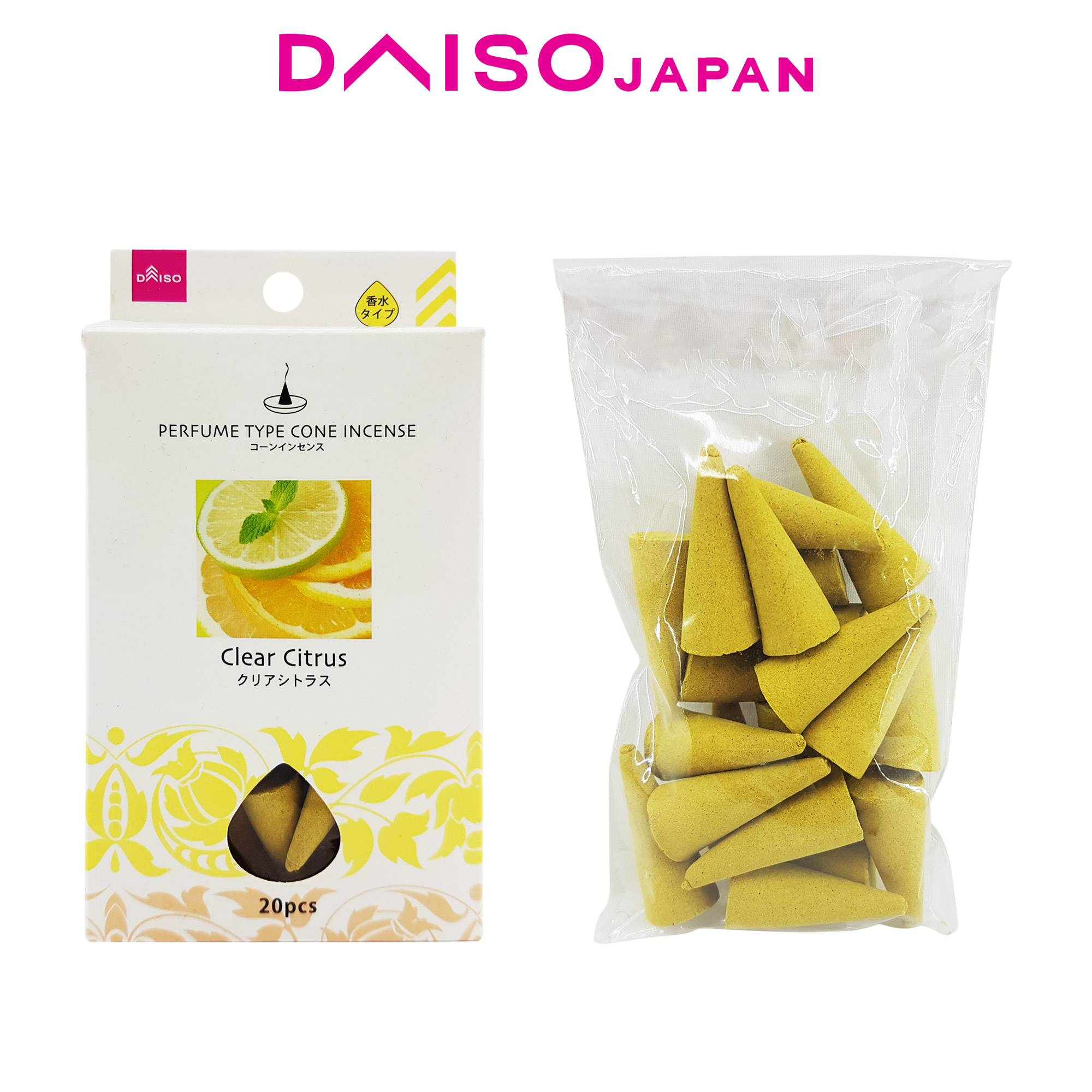 Daiso Clear Citrus Perfume Type Cone Incense Lazada PH