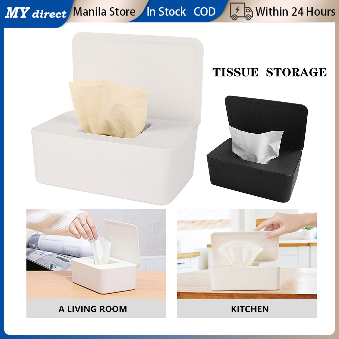 Wet Wipes Dispenser Holder Tissue Storage Box Case Simple Home Stores Box 