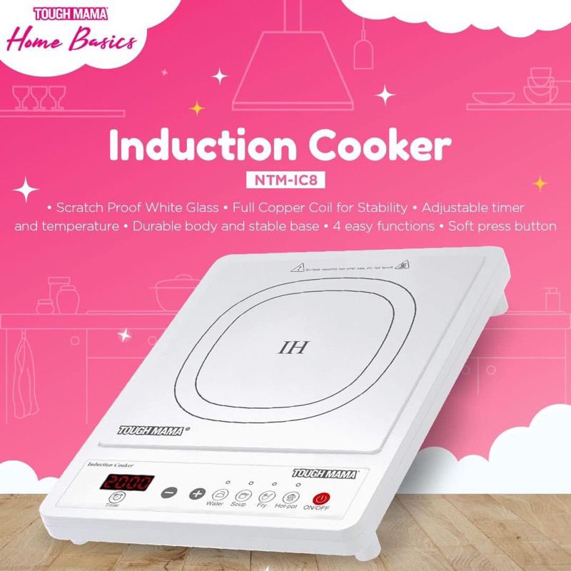 Tough Mama NTM IC8 Induction Cooker Electric Stove Cooker White Induction Adjustable Timer