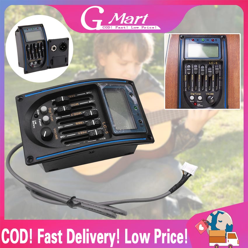 Acoustic Guitar Preamp Pickup with Backlight Professional Guitar EQ5