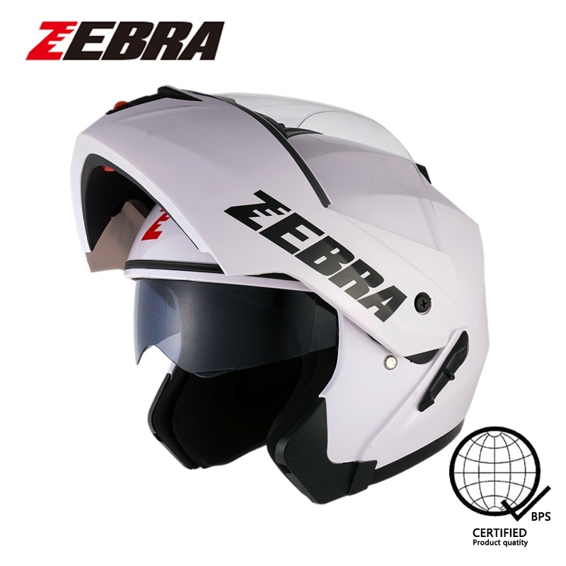 Safe Zebra helmet full face modular helmet motorcycle dual visors whih