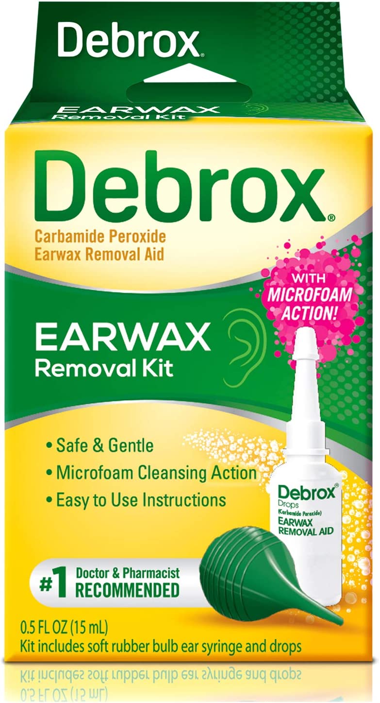 Debrox Earwax Removal Kit With Soft Rubber Bulb Ear Syringe And Drops 0
