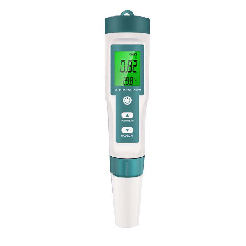 7 in 1 digital water testing kit ph/tds/ec/salinity/orp/s.g/temperature meter water quality measurement tool