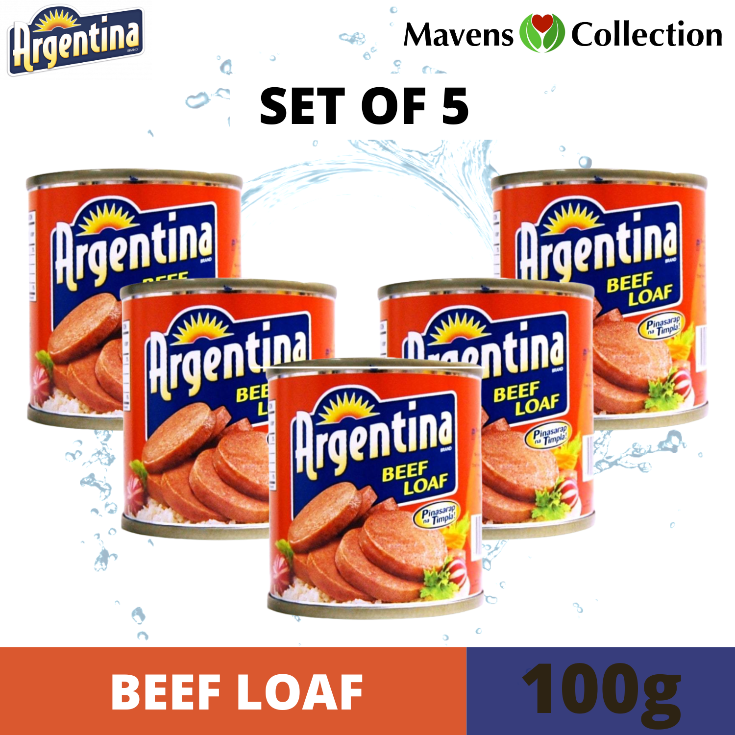 Argentina Beef Loaf 100g (Set of 5) by Mavens Collection Lazada PH