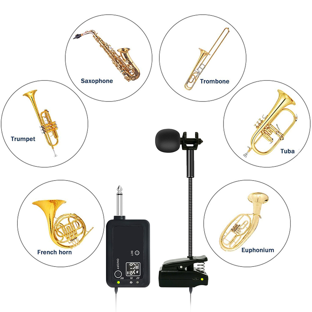 Wireless Instruments UHF Wireless Instruments Microphone Saxophone Microphone Transmitter ...