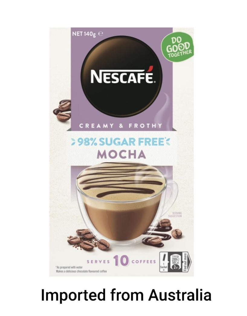 Nescafe 98% Sugar Free Mocha Sachets 10 pack ( Imported from Australia ...