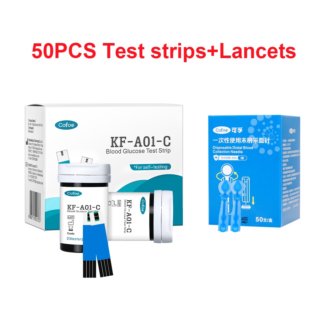 Cofoe KFA01C Blood Glucose Sugar Test Strips Only Suitable for Cofoe