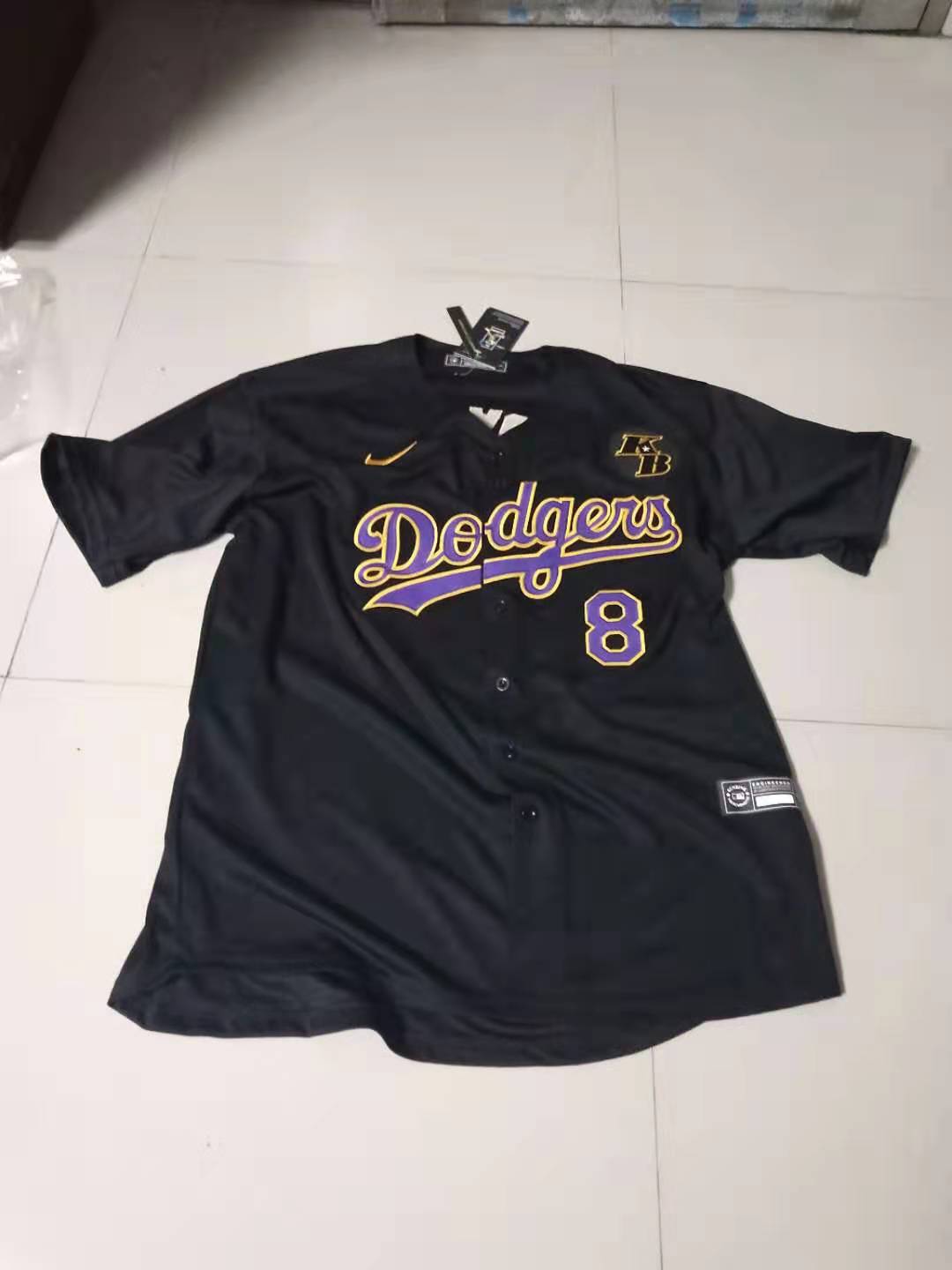 Kobe Bryant Purple & Gold Black Dodgers Jersey 8/24 – South Bay Jerseys
