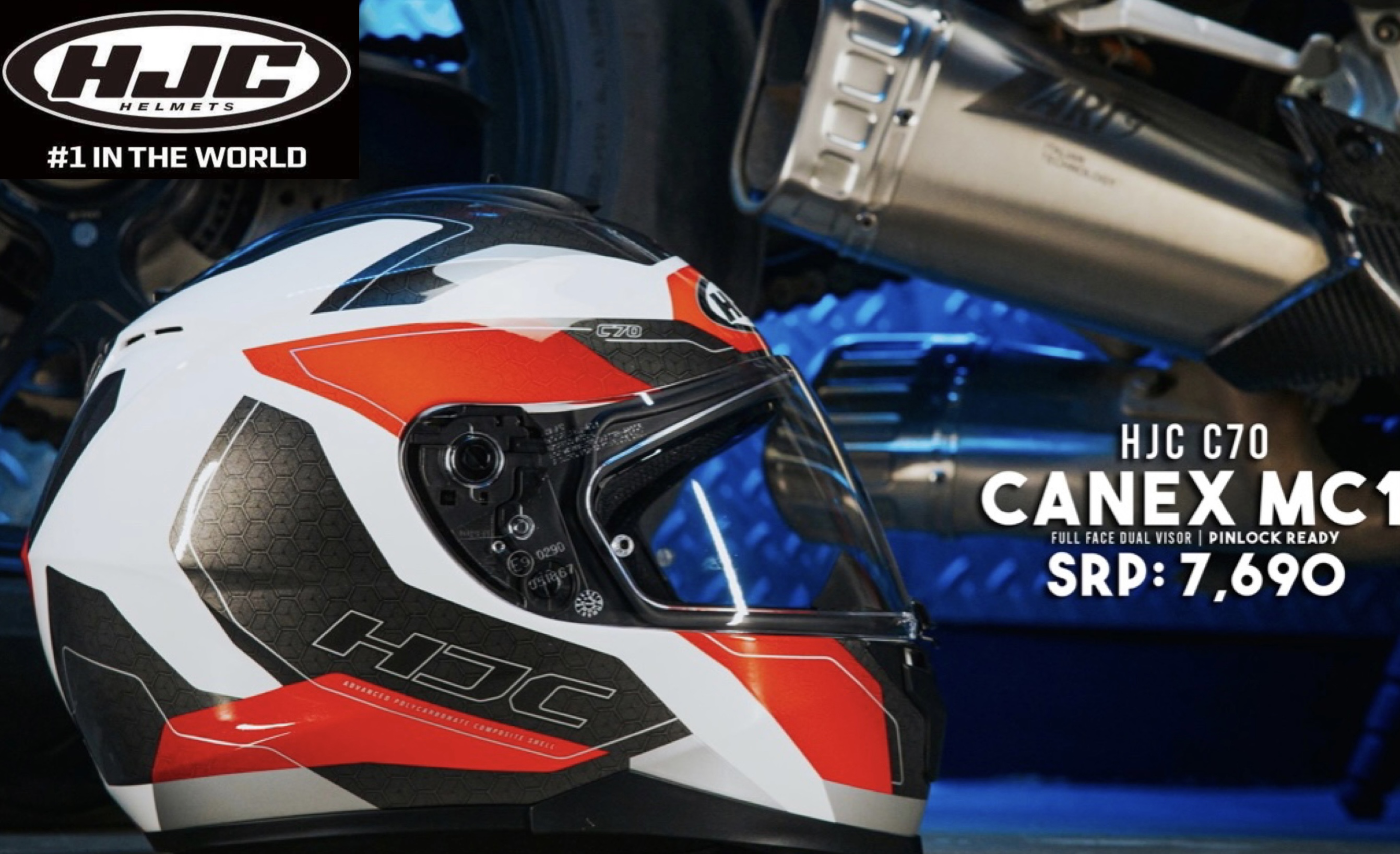 HJC C70 Canex (dual visor) MC2 SF Lazada Lazada PH