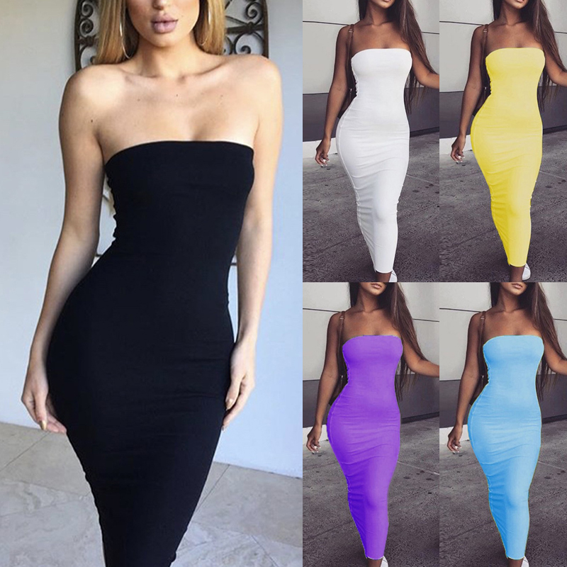 Xinyi3 đầm nữ sexy cá tính váy trơn sexy đầm trễ vai nữ Dress dạ hội Cá tính Váy dài nữ Váy dạ hội Váy mát mẻ mùa hè Váy lệch vai Váy mùa hè Thời trang Không tay Thời trang mùa hè