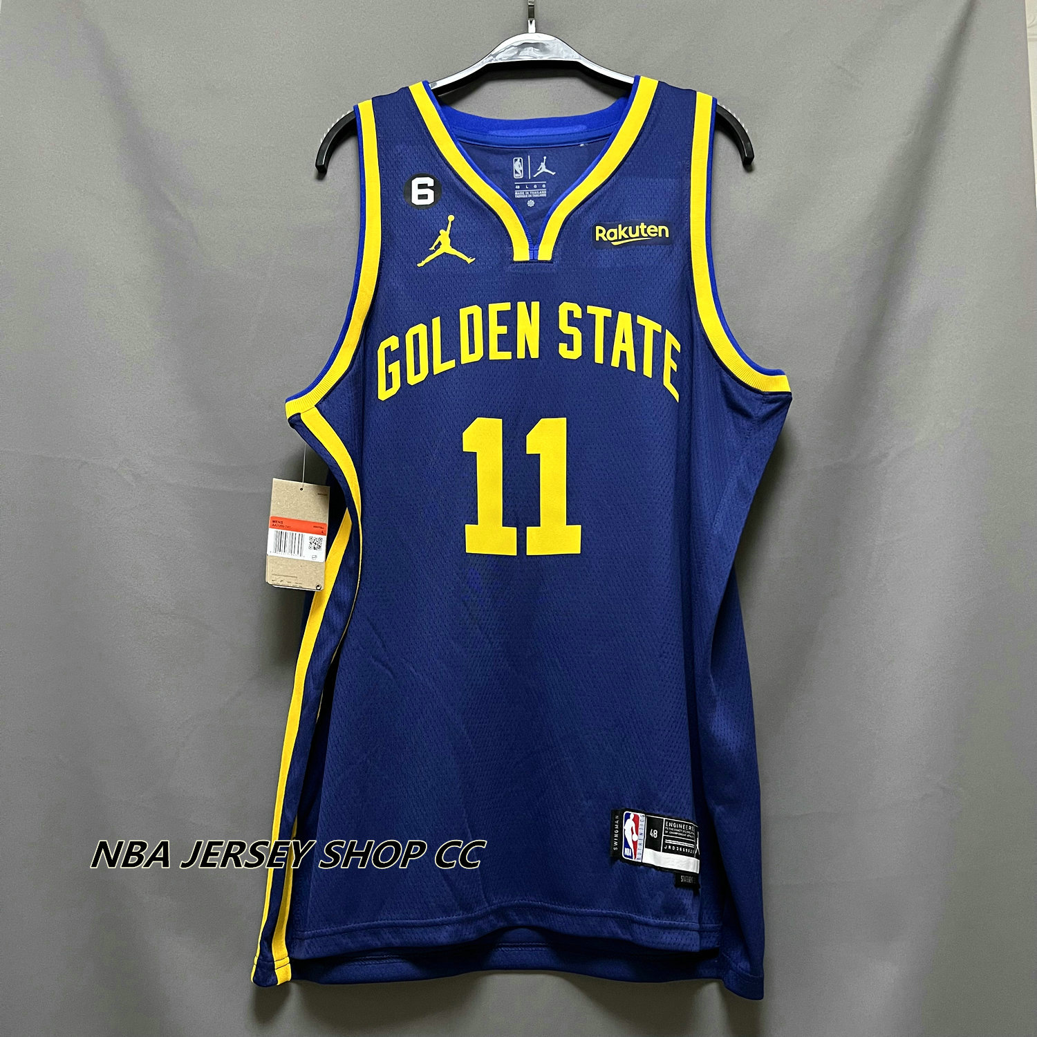 Original NBA AU version 75th Embroidery Diamond Logo Black Golden State  Warriors #11 #11 Klay Thompson #30 StephenˉCurry Embroidered NBA 2022 New  Finals 2021/22 Players Court Authentic Jerseys