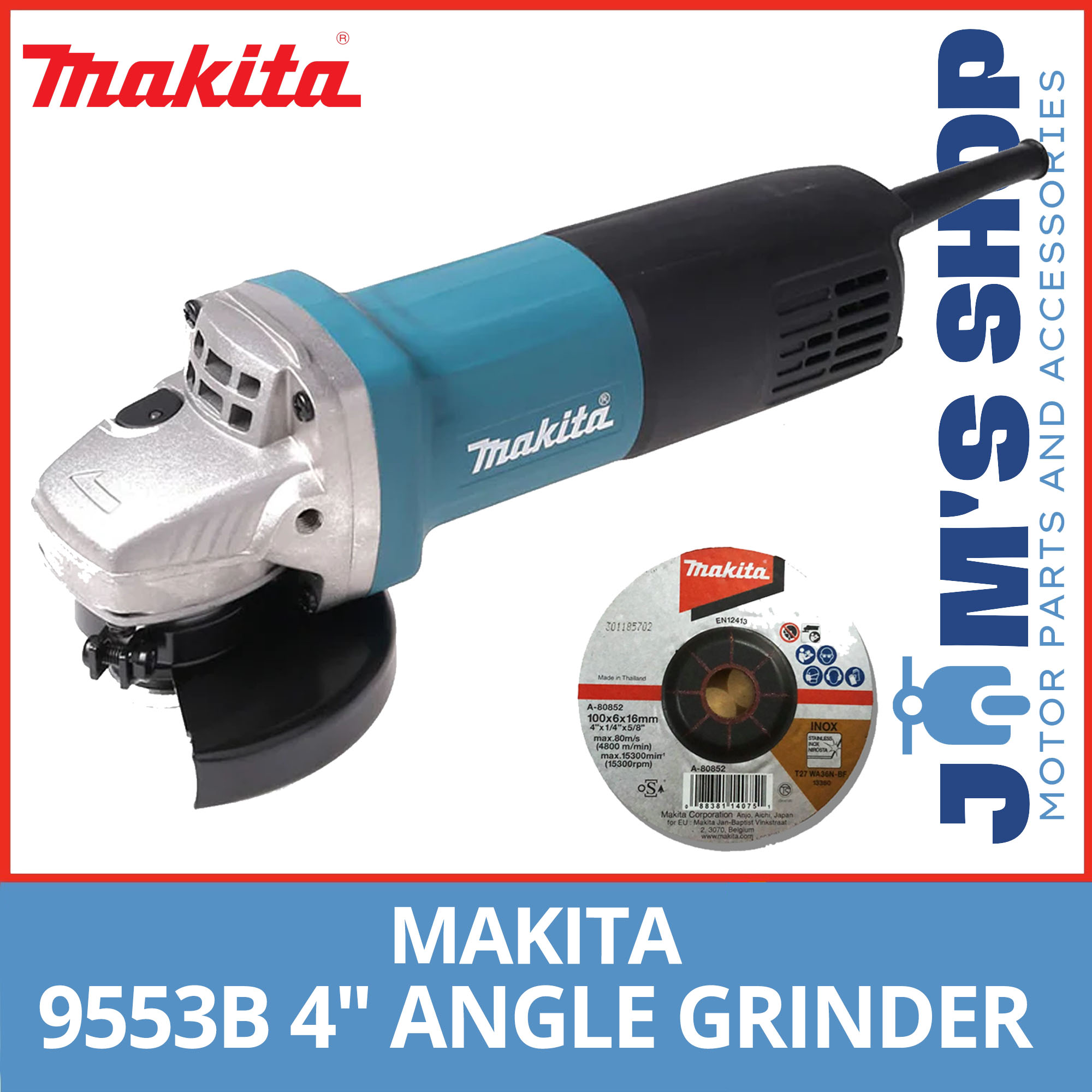 MAKITA Original Angle Grinder 4" 710W 9553B With Grinding Disc Lazada PH