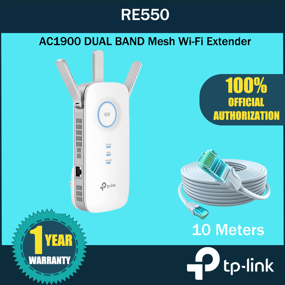 TP-Link RE550 - Mesh AC1900 Repeater, dual band WiFi, 1300Mbps/in