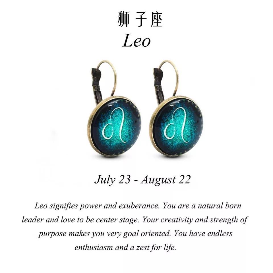 levi jeweley 12 constellation glow in the zodiac signs earrings with box |  Lazada PH