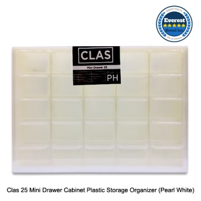 Clas 25 Mini Drawer Cabinet Plastic Storage Organizer (White/Dark Gray/Blue/Green/Pink)