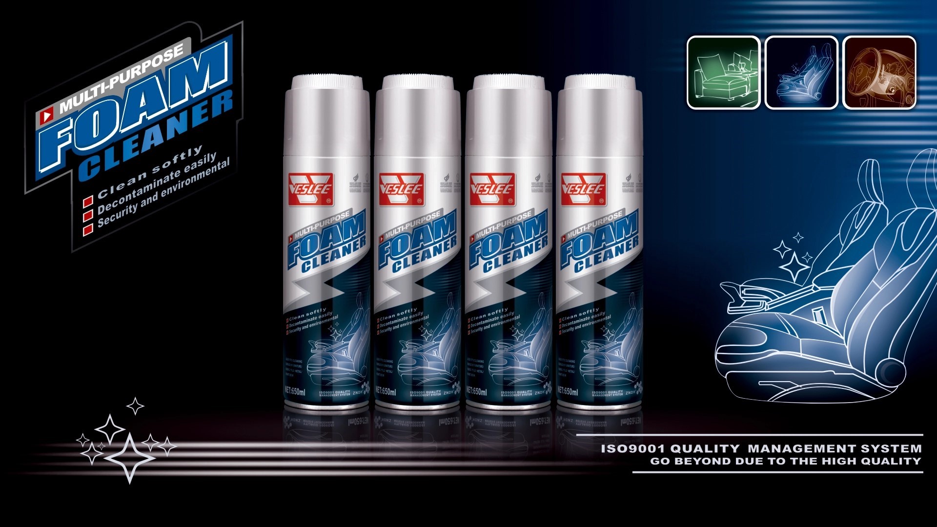 VESLEE MULTI PURPOSE FOAM CLEANER 650ml Lazada PH