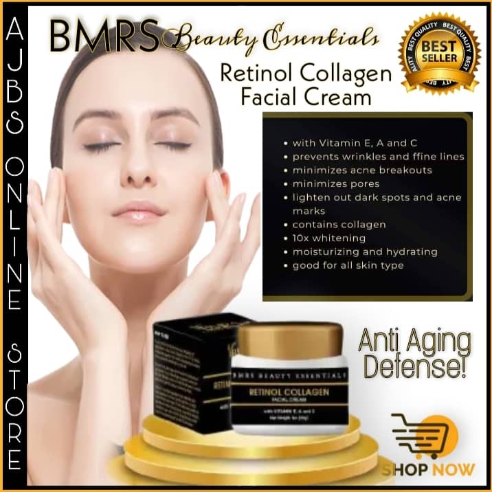 BMRS ORIGINAL RETINOL COLLAGEN facial cream ANTI AGING DEFENSE with vitamin E A and C a micro